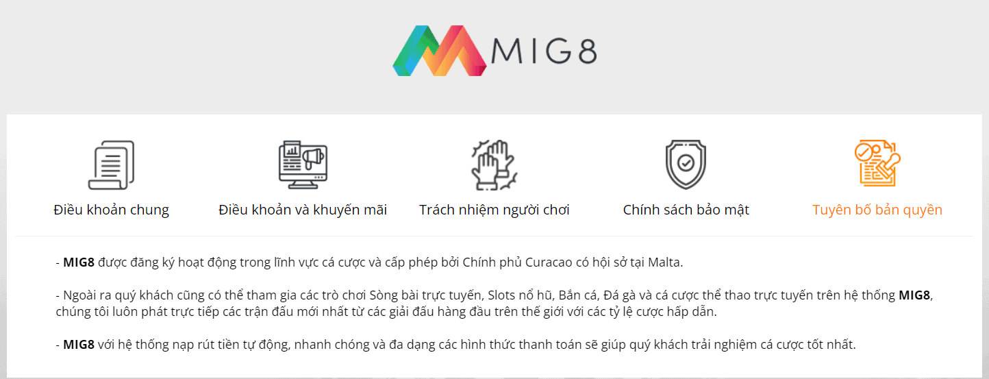 MIG8 ?️ Nhà cái uy tín hàng đầu châu á